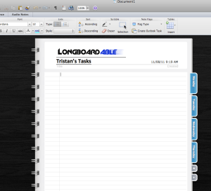Microsoft Word Notebook Template